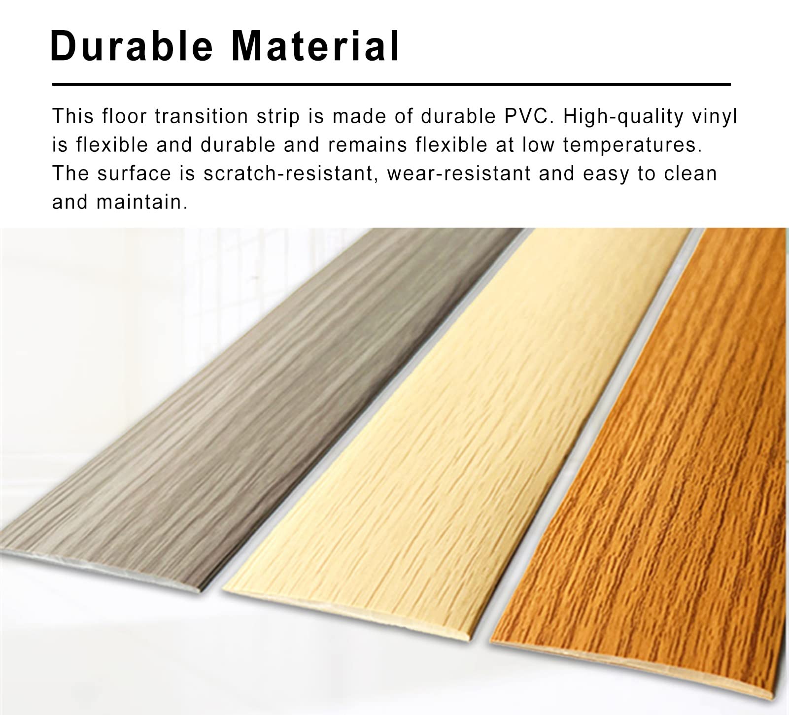 Bordure de tapis Bande de transition bois vers stratifié Bande de transition en PVC de 4 cm de large, transition douce auto-adhésive for carrelage/tapis, bandes de connexion spatiale, colle for joints