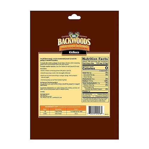 Miniatura 2 de LEM Productos Backwoods Kielbasa - Condimento para salchichas frescas, ideal para caza silvestre y carne doméstica, temporada de hasta 25 libras de