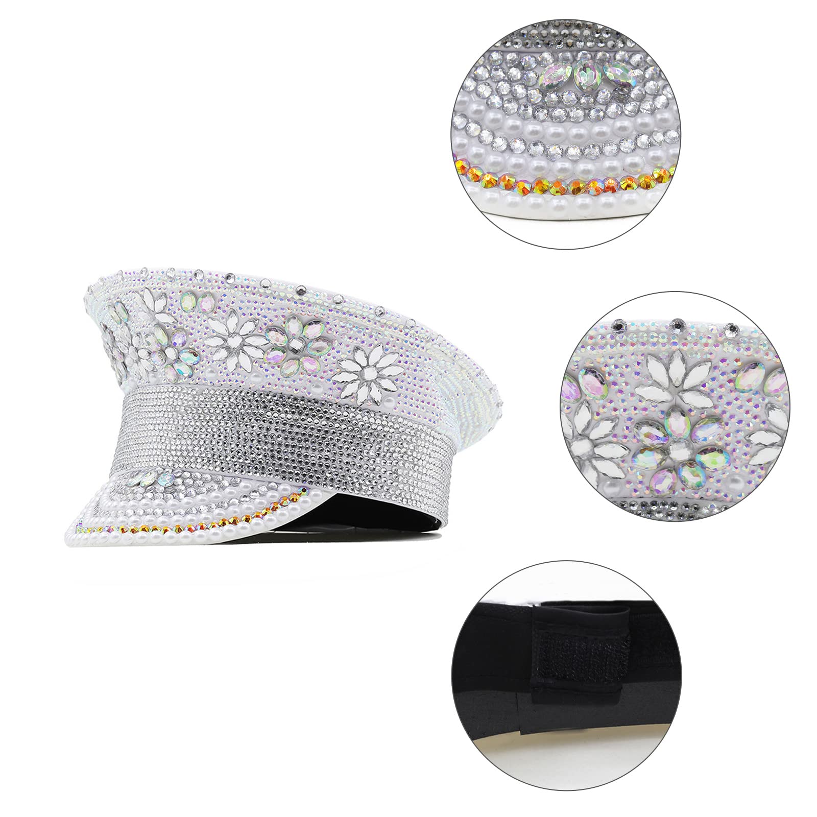 Sombrero de novia con diamantes de imitación, decoración de despedida de soltera, sombrero de novia, despedida de soltera, dama de honor, recuerdo de novia