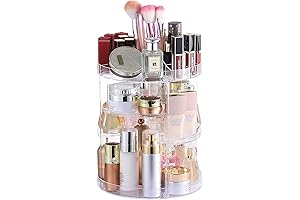Cq acrylic 360 Degree Rotating Makeup Organizer Countertop