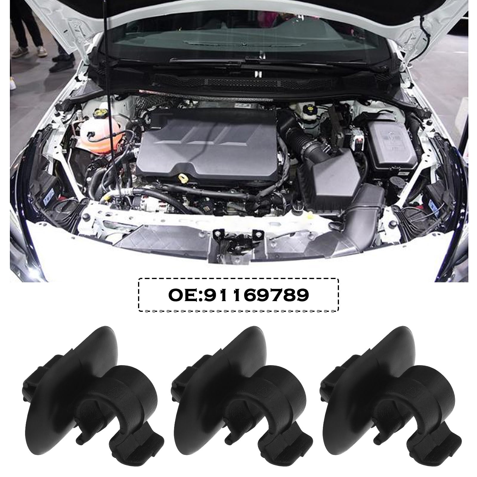 Fibbie Per Asta Cofano Auto Opel Vivaro A - 10 Pezzi, Compatibili Con 91169789 - Foto 3