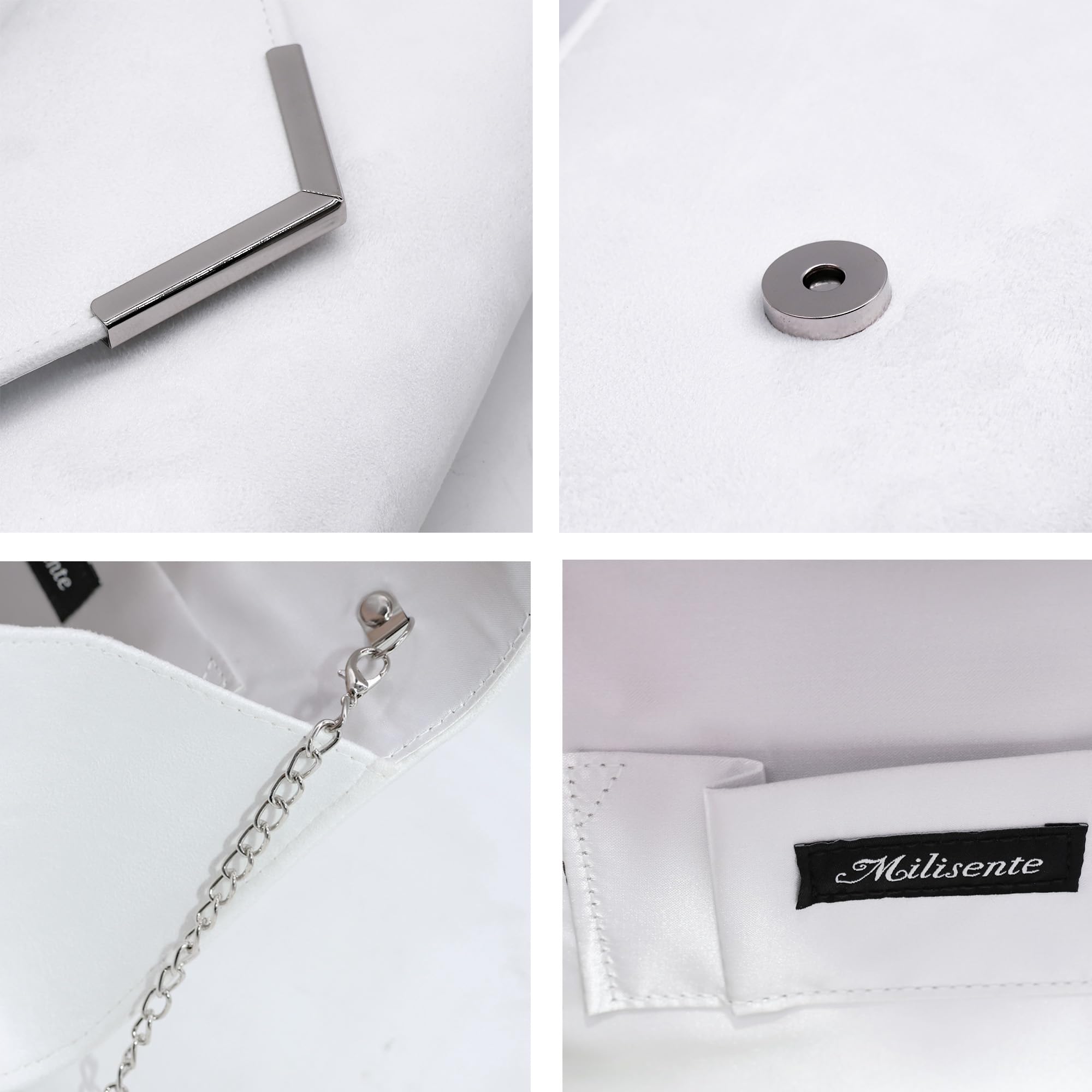 pochette da donna in pelle scamosciata, piccola borsa a tracolla