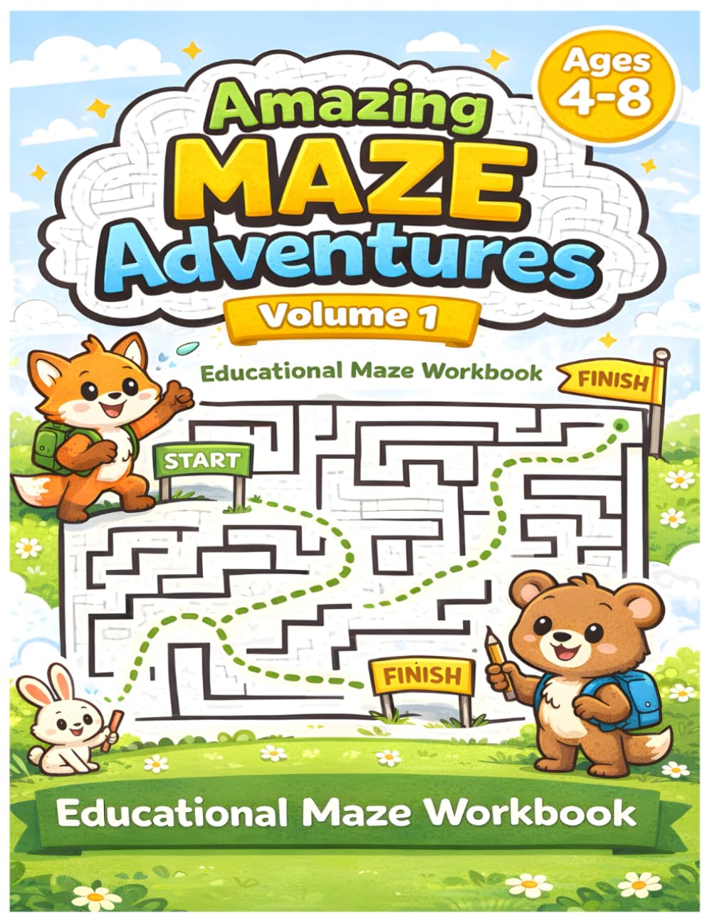 Amazing Maze Adventures – Volume 1: An Educational Maze Workbook for Kids Ages 4–8