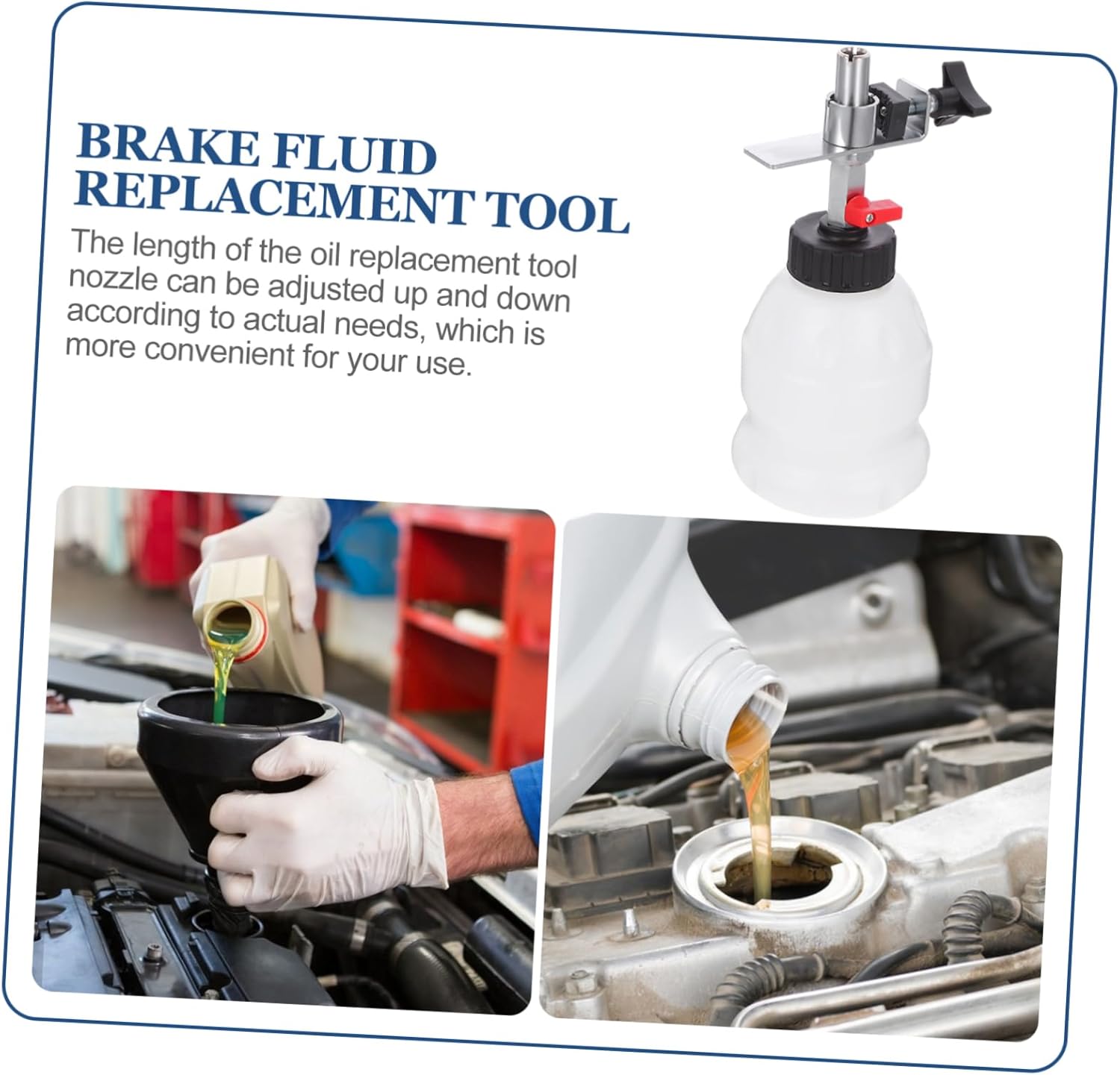 Brake Fluid Refill Bottle Durable Car Brake Oil Replacement Tool for Transfer and Storage Lightweight Design for Convenient Use