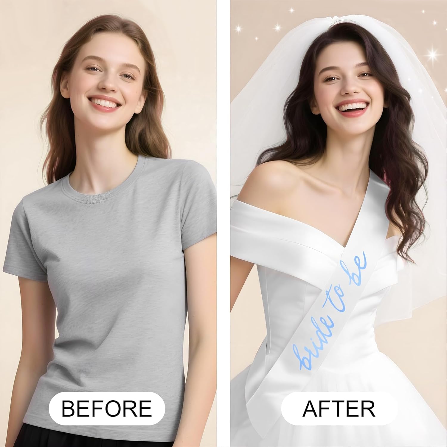 Blue Bride to Be Sash Veil for Bachelorette Party Decorations, 2 Pack Bride to Be Decorations Set for Women and Girls, Blue Bridal Shower Gift, Wedding Engagement Gifts for bride - Image 8