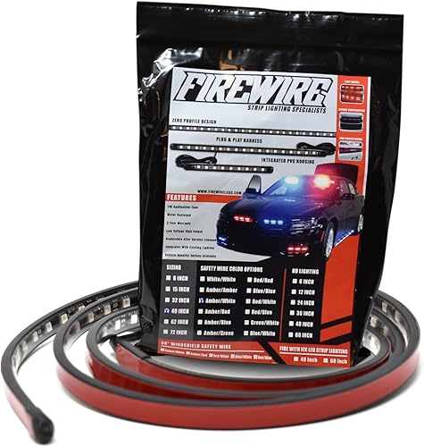 Miniatura 8 de Firewire Luces estroboscópicas LED de emergencia para camión, iluminación de vehículo de seguridad para ventana trasera o debajo del portón trasero