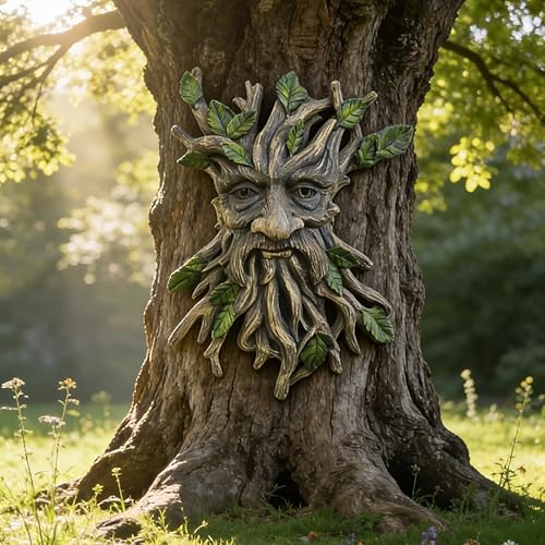 Whimsical Tree Face Garden Decoration ，Tree Faces Decor Outdoor Wallmounted