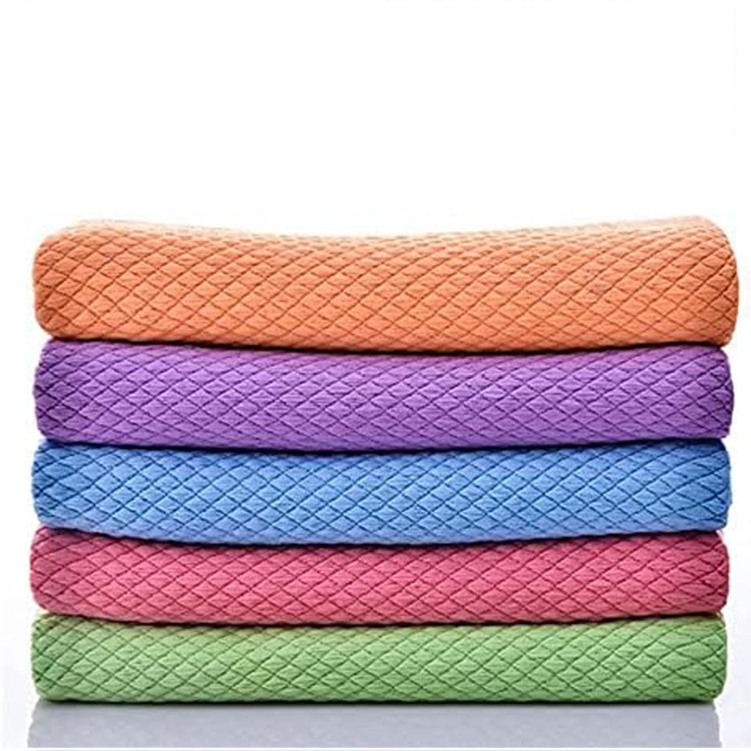 10 Pack Multi-Purpose Fish Scale Cleaning Cloth, 11.8 * 11.8in Microfibre Cleaning Cloth, No Pilling, No Marks, Glass Cleaning Cloths, for Kitchen Cleaning, Washing Dishes, Wiping Tables, etc.