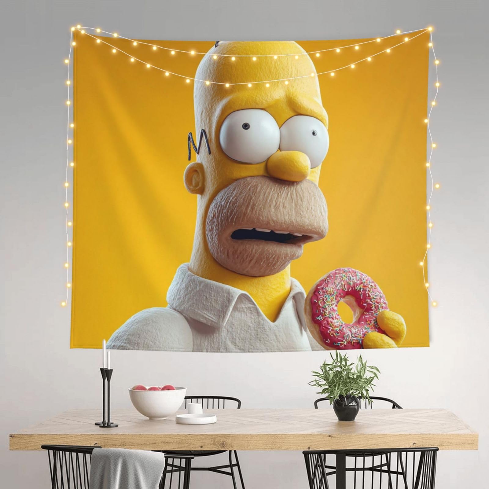 HJKJKKJ Tapestry 152 X 130 CM Aesthetic Wall Tapestrys for Bedroom Simpsons Tapestries Hanging Wall Art Blanket Home Decor Tapestry for Living Room Dorm Office