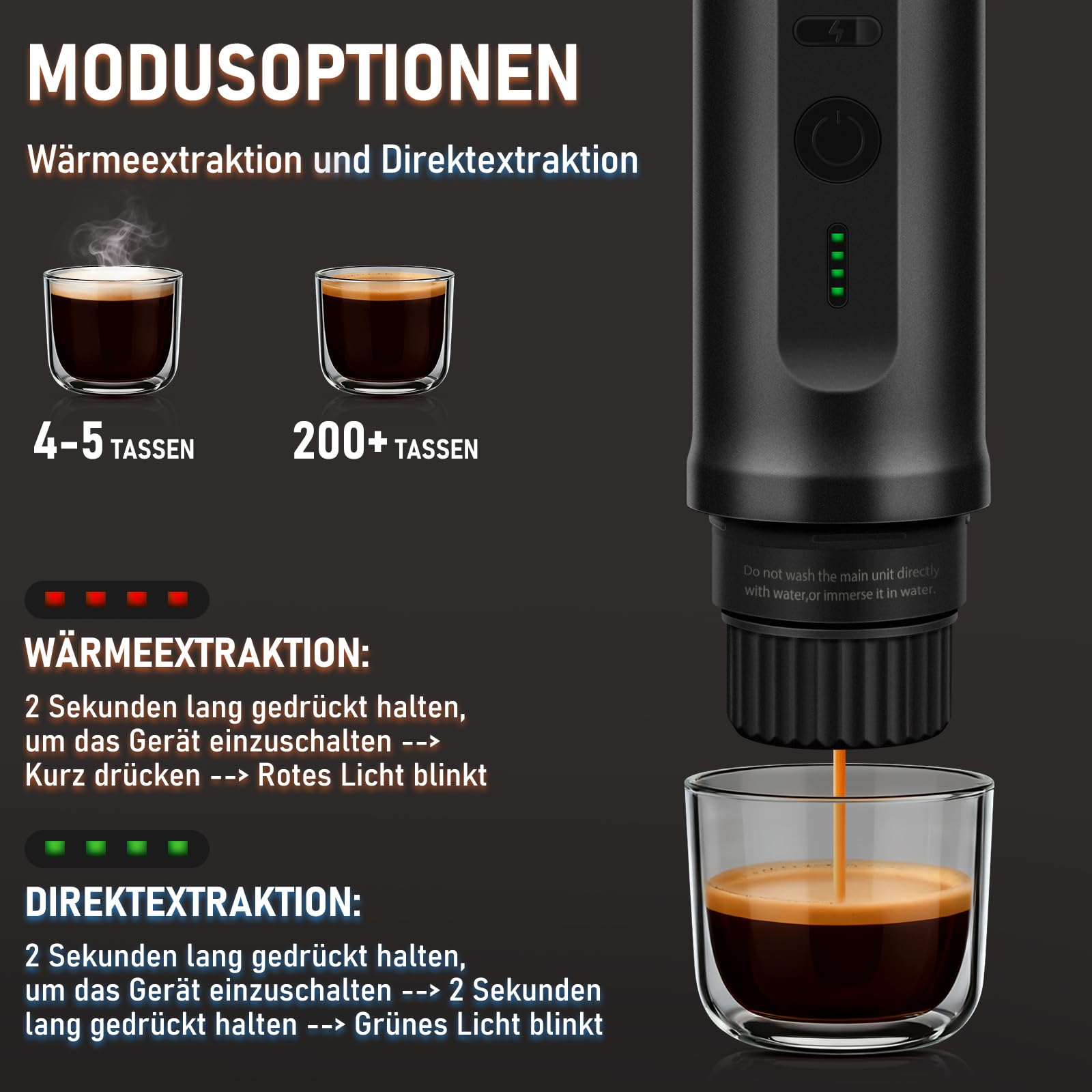 ICARE Tragbare Kaffeemaschine mit Akku, 2-in-1 für Kapseln und Gemahlenen Kaffee, Kaffeemaschine to Go mit Tragetasche und Halterung, Tragbare Espressomaschine für Camping, Auto, Reisen und Büro