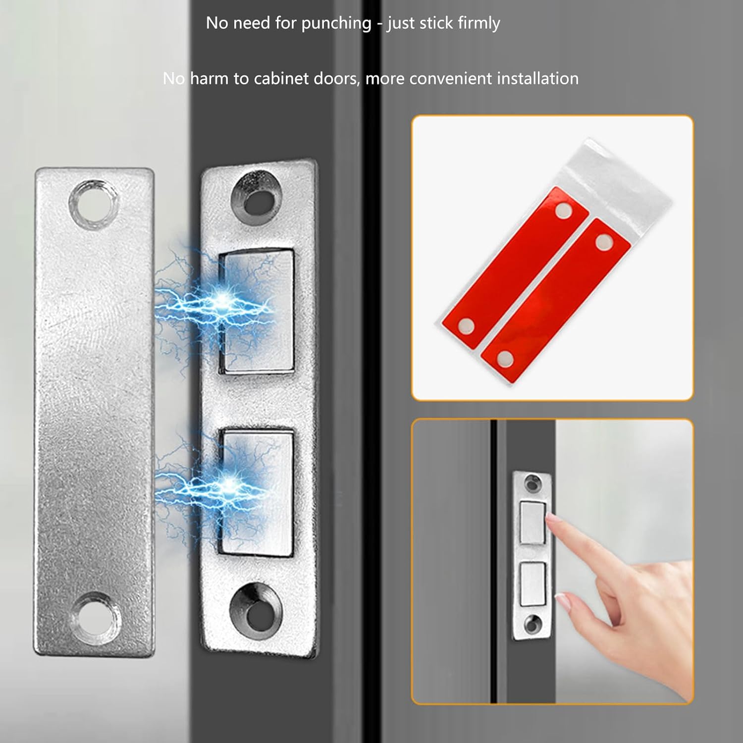 Easy Install Pushing Pull Door Magnet Secure Hold & Pull Door Magnet Fixtures Magnetic Door Fixators Use