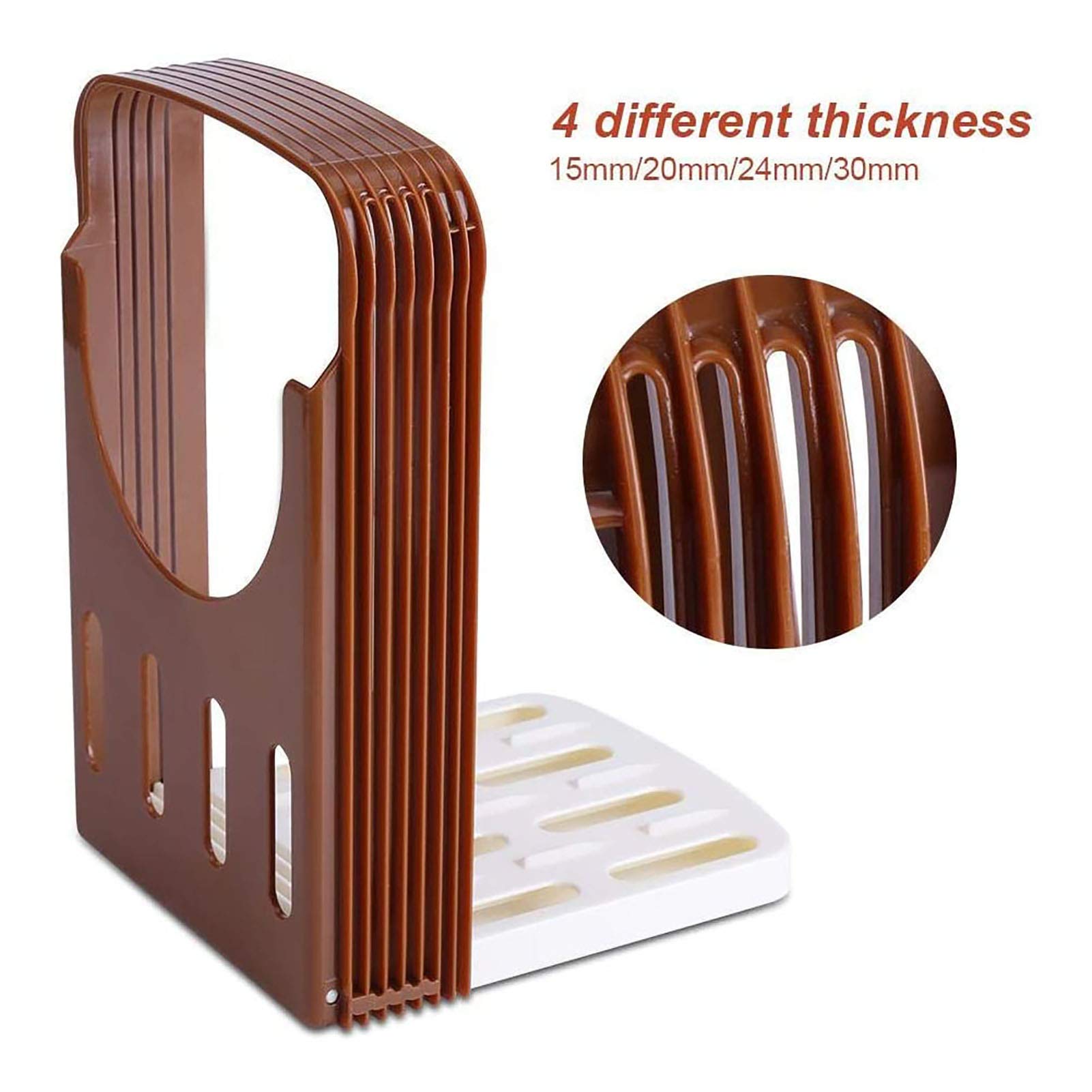 Estink Bread Slicer with 4 Thickness, Loaf Toast Cutter Kitchen Sandwich Slicing Guide Foldable Tools 8.7 x 5.5 x 1.8inch