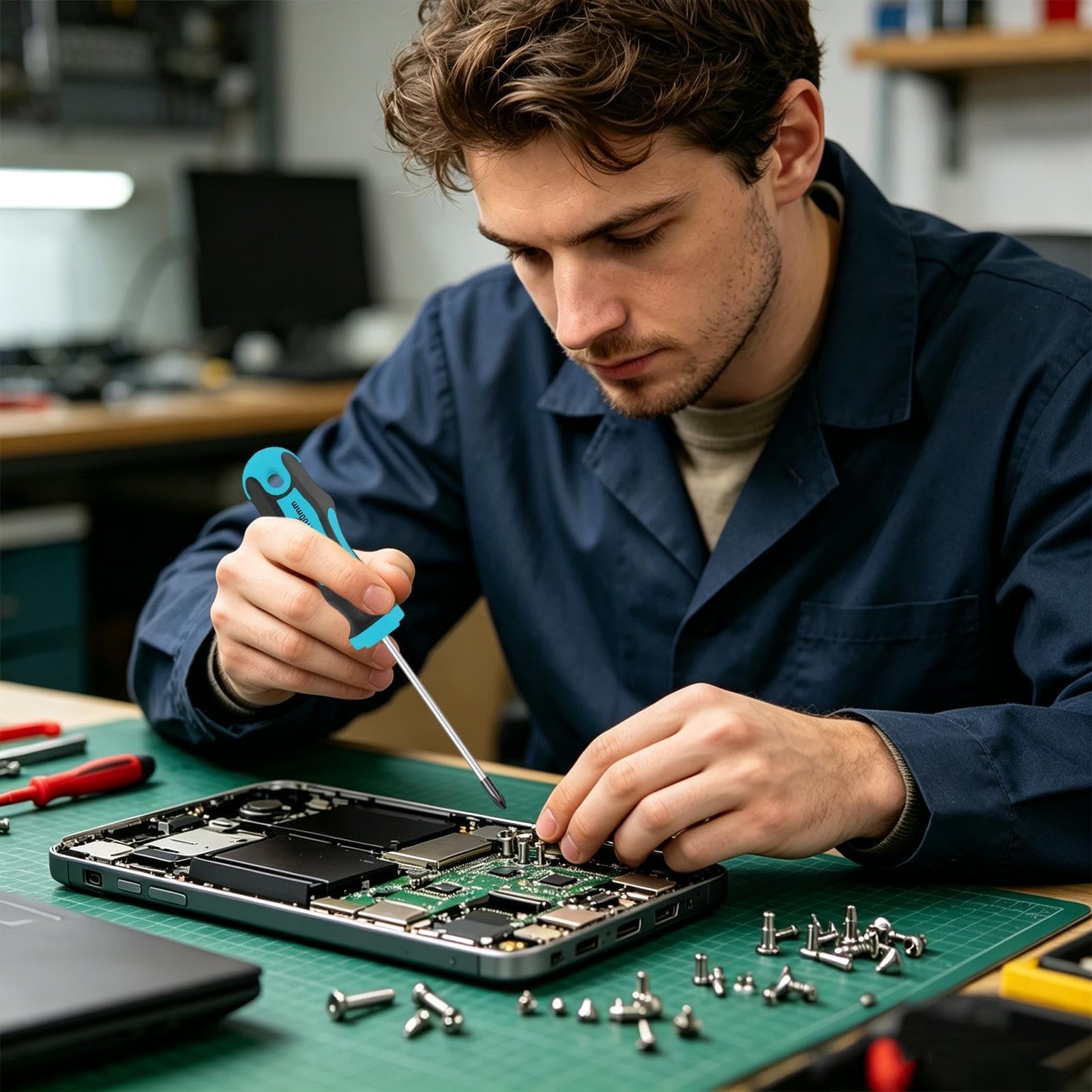 Juego de destornilladores magnéticos de 43 piezas | Herramientas manuales Phillips de trinquete para electrodomésticos, portátiles, computadoras, motocicletas | Ideal para electricistas, hombres y