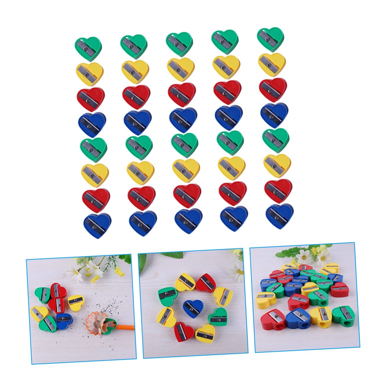 HOMSFOU 4 Set Temperamatite Manuale Design Carino Per Facile Trasportare E Riporre Adatto Per Scuola E Ufficio 40 Pezzi * 4