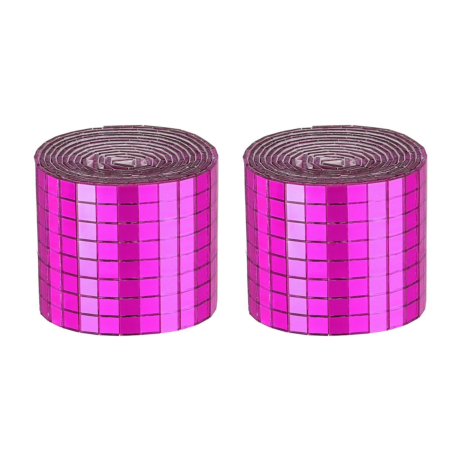 sourcing map 3840 Pcs Mirror Mosaic Tiles 5 x 5 mm Square Glass Self-Adhesive Disco Ball Mirror Tiles Sticker for DIY Craft Decoration Art Collage Card Making, Rose Red — image 1