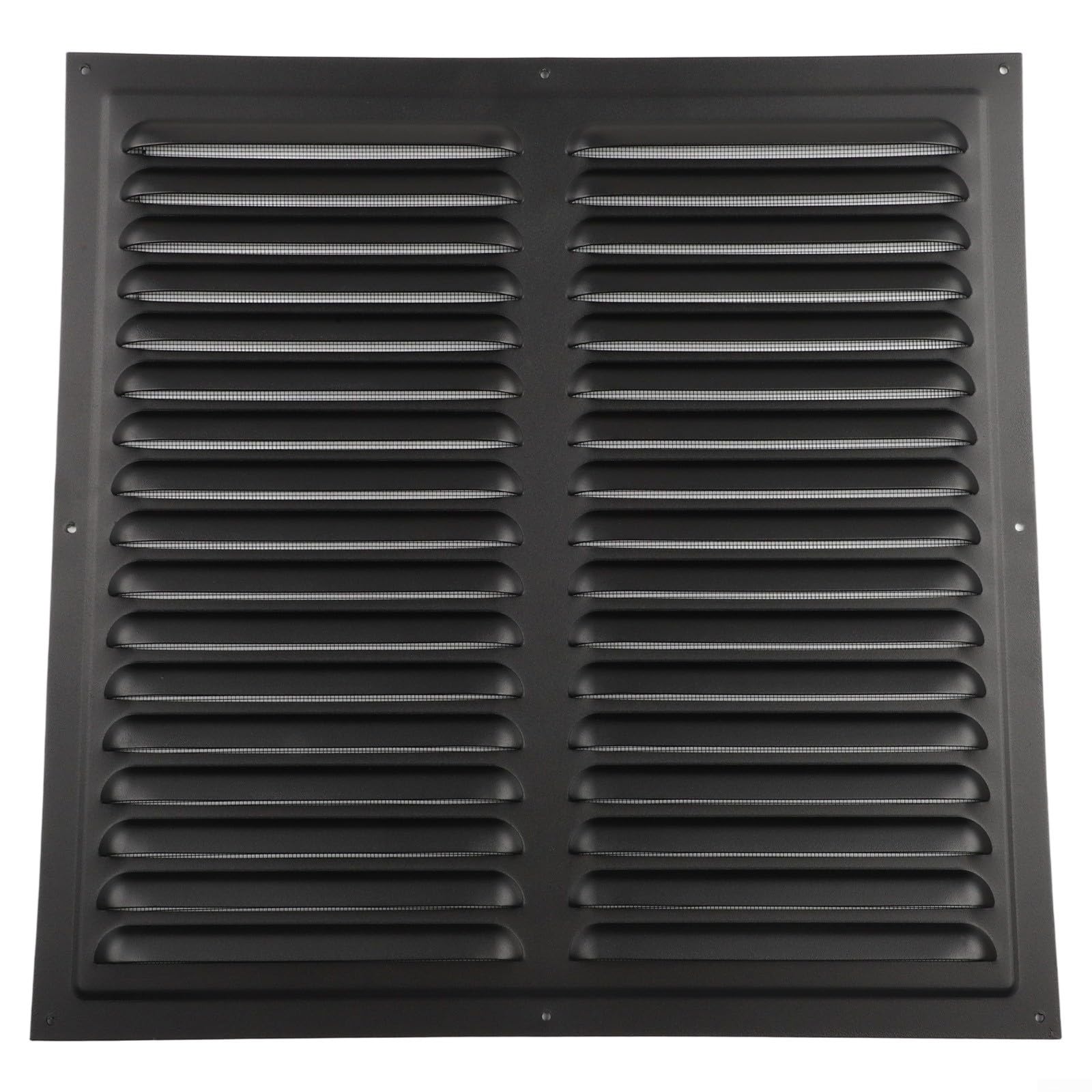Aluminium Vent Cover, Metal Louvre Grille for Exterior Wall Ventilation, Black Air Vent for Exhaust Systems(350x350mm)