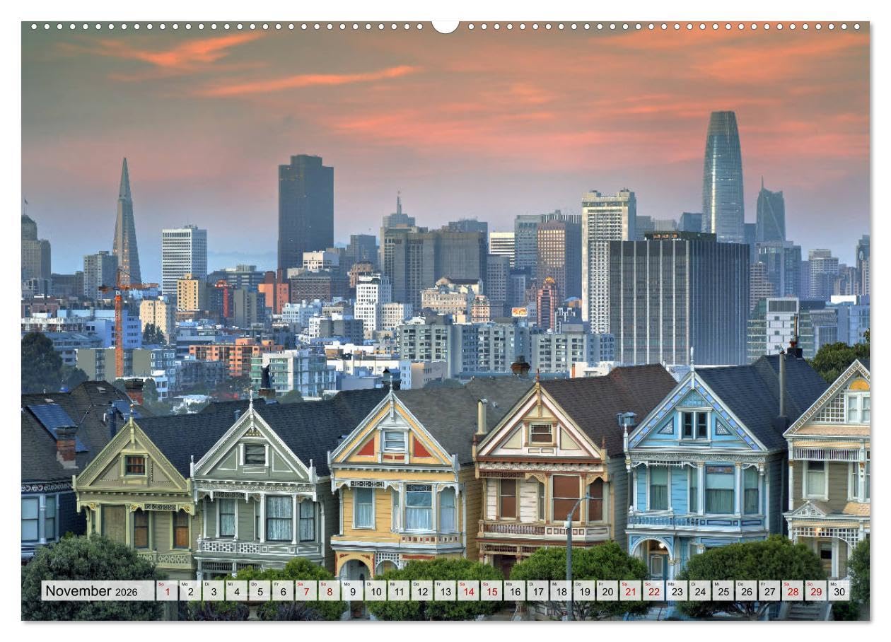 San Francisco - City on the Bay (Wandkalender 2026 DIN A2 quer), CALVENDO Monatskalender: Faszinierende Bilder der Traumstadt San Francisco an der Pazifikküste in Kalifornien (CALVENDO Orte)