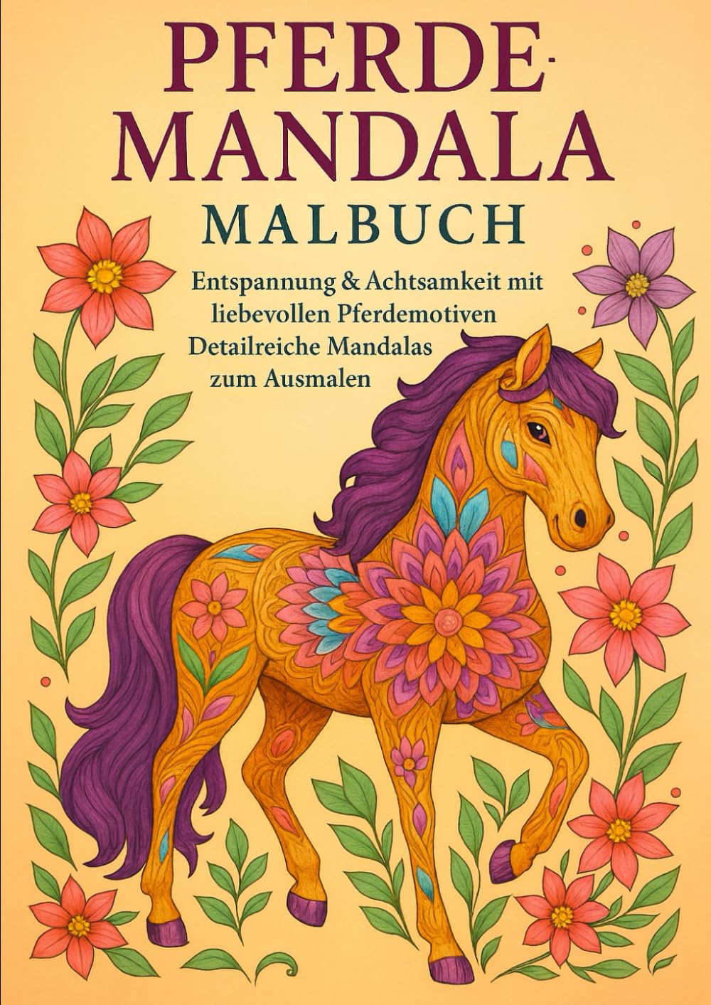 Pferde Mandala Malbuch für Erwachsene & Jugendliche: Entspannung & Achtsamkeit mit liebevollen Pferdemotiven · Detailreiche Mandalas zum Ausmalen und entspannen