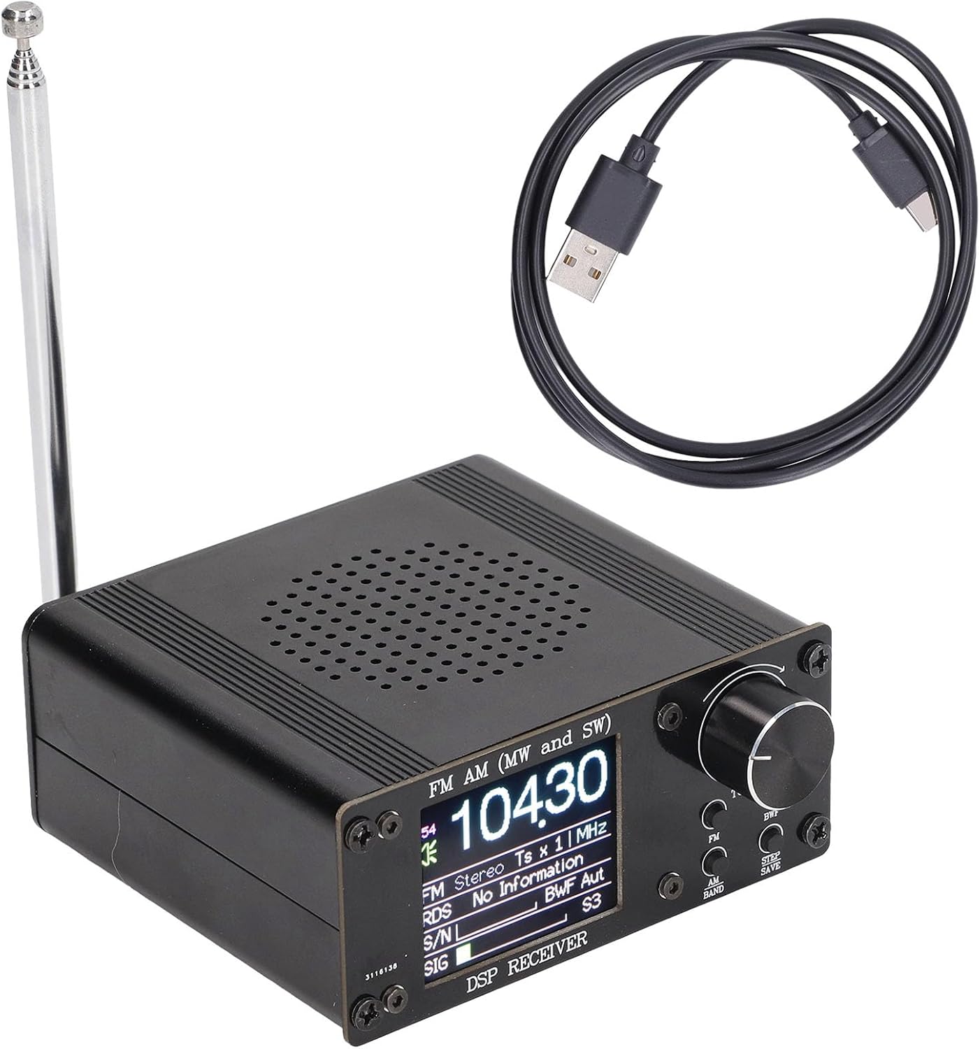 FM AM Receiver 150K to 108MHz Portable Shortwave Receiver with Battery