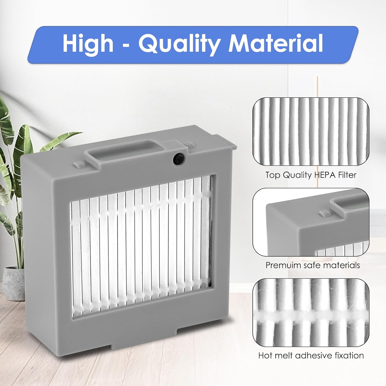 (3 Pack) Max 705 Vac Replacement HEPA Filters Compatible with iRobot Max 705 Vac/Plus 504 Vac Robot Vacuum Cleaner, Vacuum Filters, Canister Filters, Upright Filter, Filter Kit