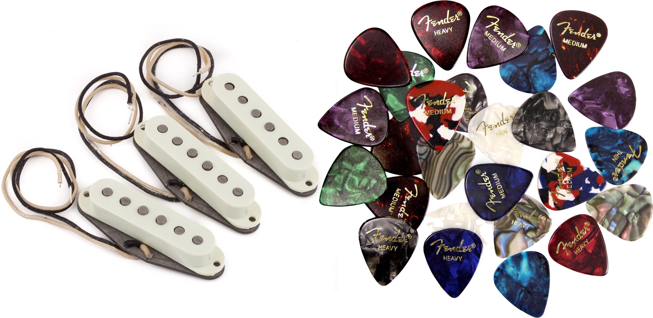 Fender Pure Vintage '65 Stratocaster Pickups Bundle with Picks