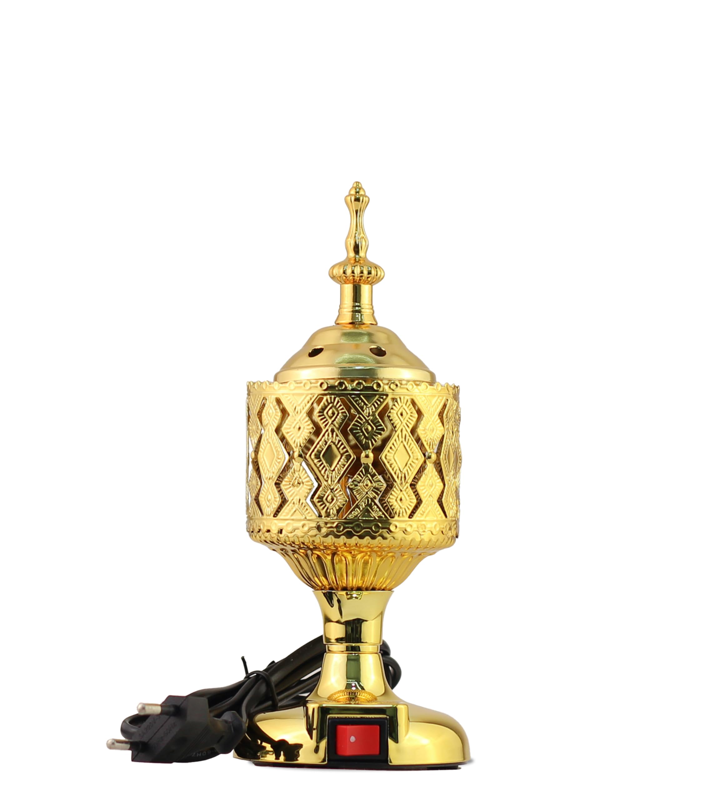 Arabian Electric Incense Burner Metal Vintage Arabic Burner - Middle Eastern Incense Holder, Electric Bakhoor Burner Suitable for Arabian Oud, Home & Hotel Decor (Style 11)