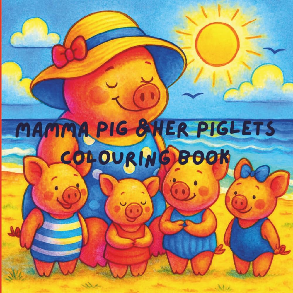 Mamma Pig & Her Piglets Coloring Book: Countryside Adventures Cute and Cosy Coloring