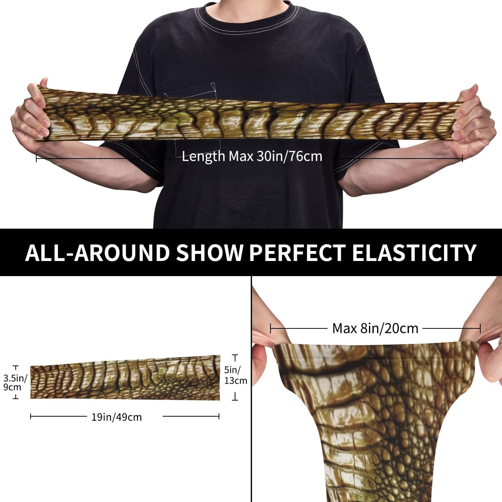 RLDOBOFE UV Sun Protection Arm Sleeves African crocodile Compression Sleeves Cooling Arm Sleeves for Men Women Gardening Sleeves