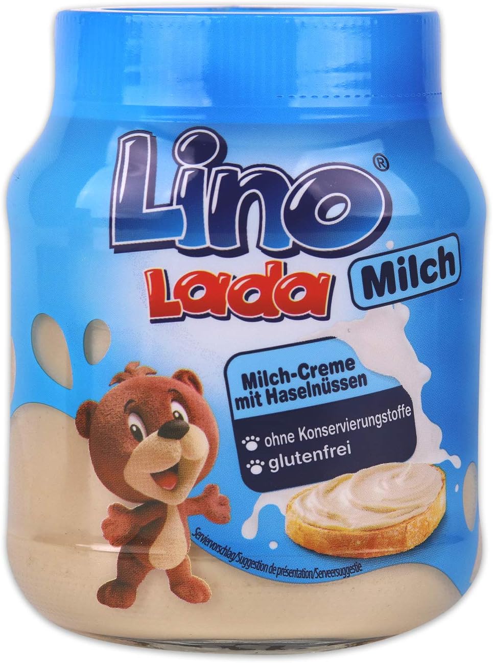 Lino Lada White, Milk Chocolate Cream, 8 Jars With Each 400 Grams