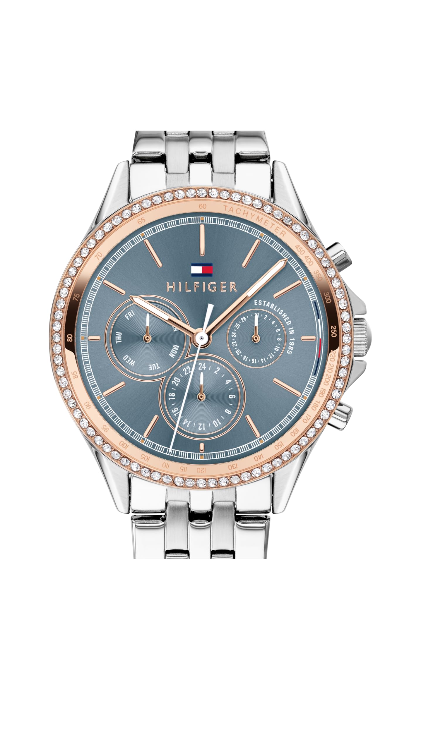 Tommy Hilfiger Reloj Analógico de Cuarzo Multifunción para Mujer con Correa de Acero Inoxidable - Disponible en versión Oro o Plata