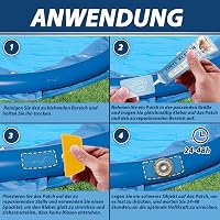 Kit de reparații pentru piscină Paistely 30 ml, set de plasturi transparenți impermeabili pentru repararea bărcilor gonflabile și a saltelelor pneumatice 6
