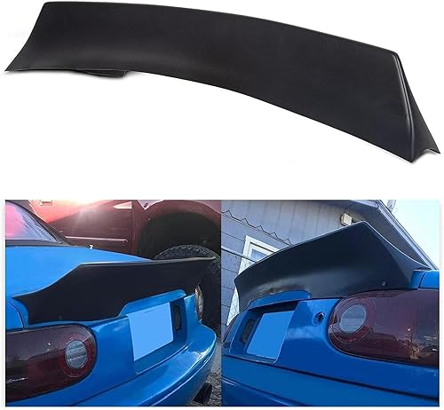Kojem Kit de alerón trasero para maletero trasero compatible con Mazda Miata 1990-1997 de plástico ABS de 2 puertas, color negro Kojem Kit de alerón trasero para maletero trasero compatible con Mazda Miata 1990-1997 de plástico ABS de 2 puertas, color negro