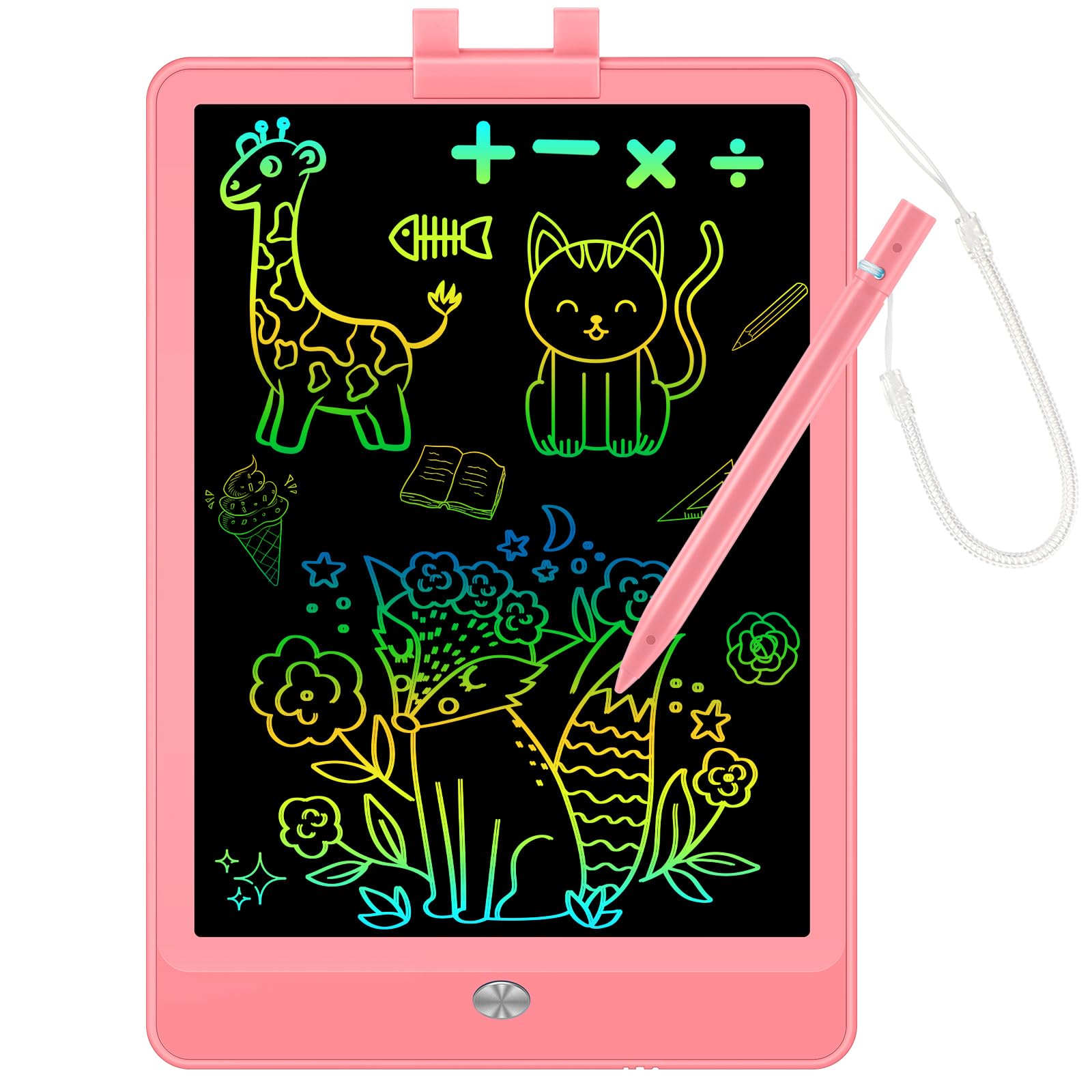 Kids Toys LCD Writing Tablet with Stylus, 8.5 Inch Erasable Toddlers Doodle Board, Reusable Drawing Pad for Kids, Educational Christmas Birthday Gift for 3 4 5 6 7 8 Girls Boys Toddler Pink