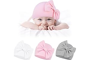 Zando Newborn Baby Girl Hats: Soft, Cute Beanies for Hospital and Home