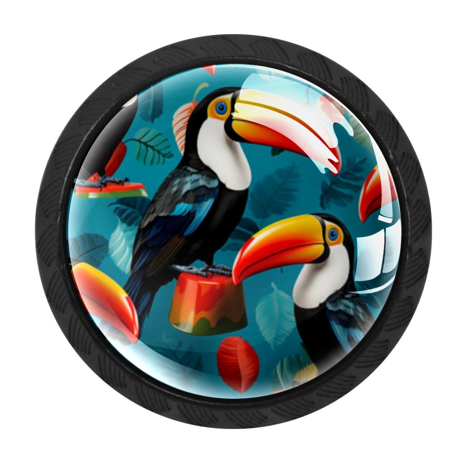 CHENZZZZ 4 Pack Toucan Drawer Knob Cabinet Hardware