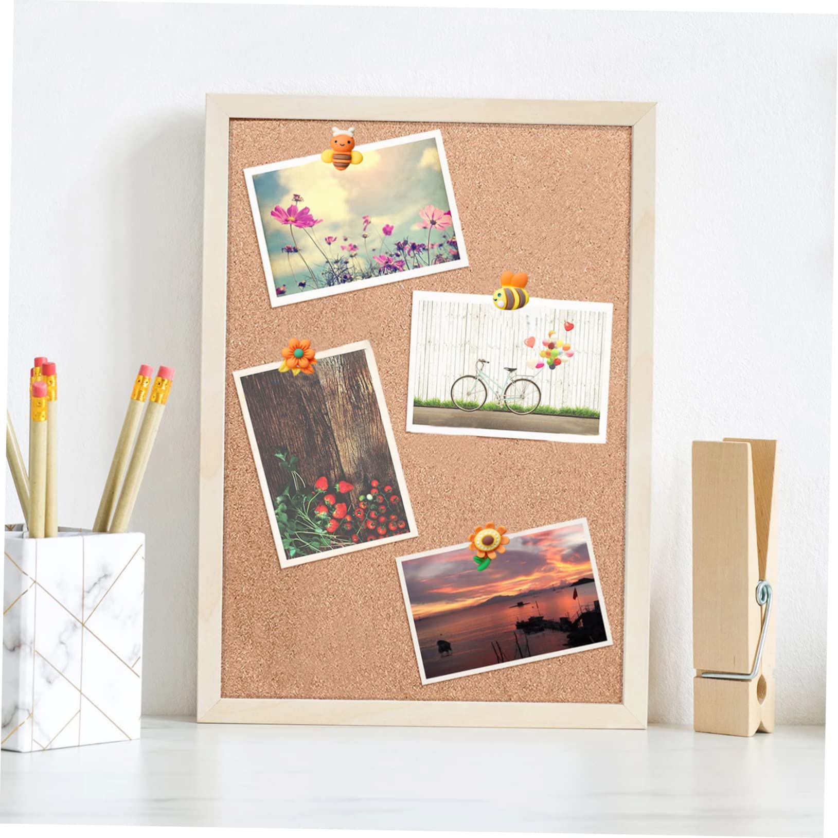 DOITOOL 5 Sätze Wanddekorative Thumbtacks Board Reißnägel Dekorative Stecknadel Daumennägel Foto-stecknadel Dekorative Reißzwecke Stifte Pinnwand Pinnwand Zeichnung Groß Harz 30 Stück * 5