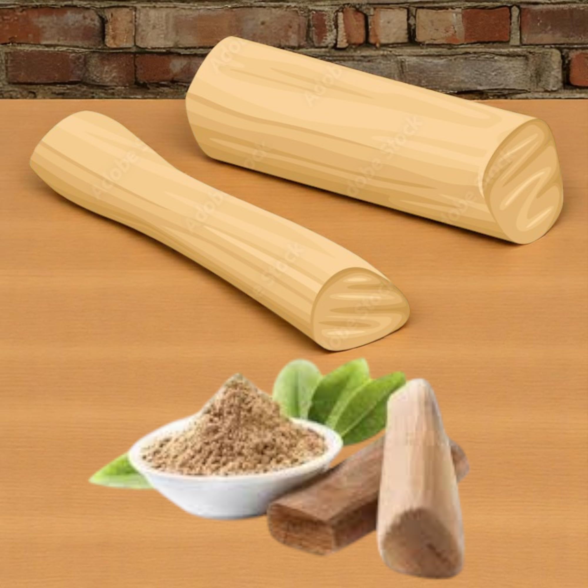 STYLONEST Enterprises 100% Pure Authentic Sandalwood Chandan Stick Log for Skin Brightness.110-120 Gram(2 Stick)-image-21