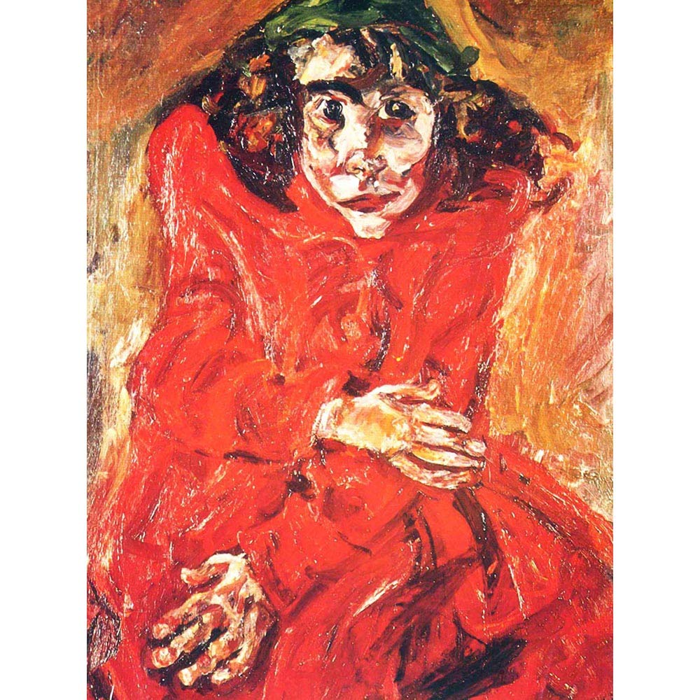 Wee Blue Coo Chaim Soutine Portrait Woman Surreal Art Print Poster Wall Decor 12X16 Inch