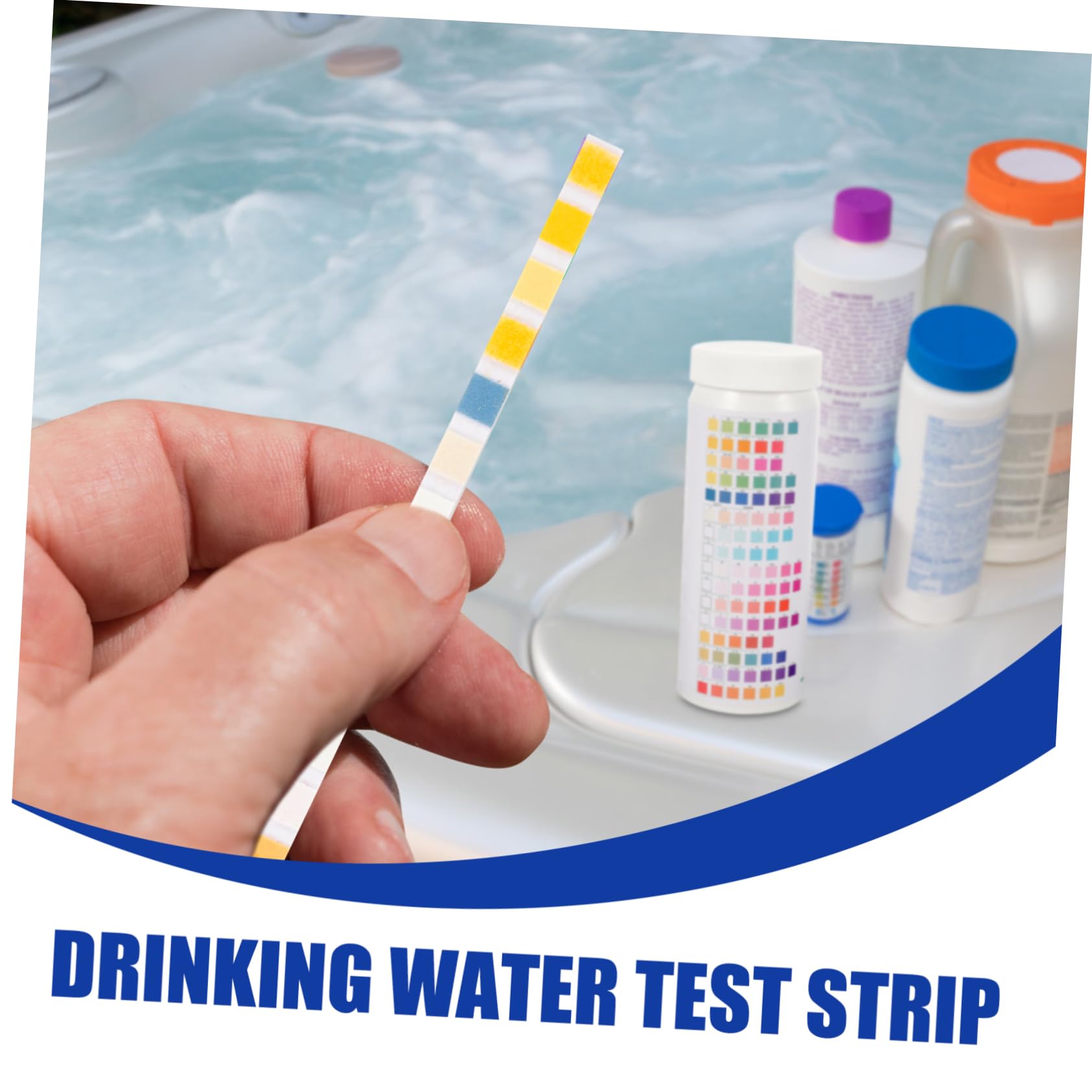2 Series Tiras De Prueba De Agua Análisis De De Agua Potable Con Accesorios Para Pruebas Rápidas Y Fiables Casa 50 Piezas*2