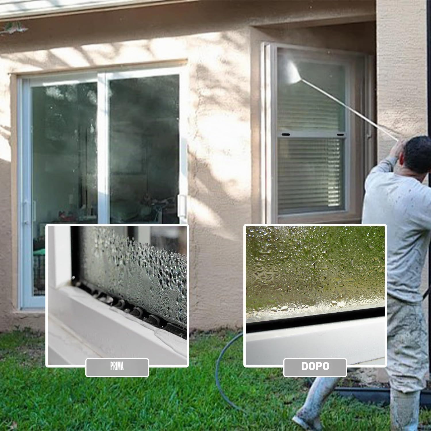 20 Pezzi Coperture per Fori di Drenaggio, Tappi di Protezione Tempesta, Tappi per Davanzali di Finestre, Tappi di Drenaggio di Ricambio, per Telaio Finestre, Fissaggio Acqua