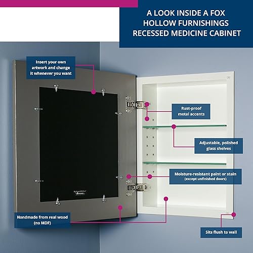 Miniatura 3 de Gabinete oculto grande de 14 x 18 pulgadas, Plateado, 108S2-BW