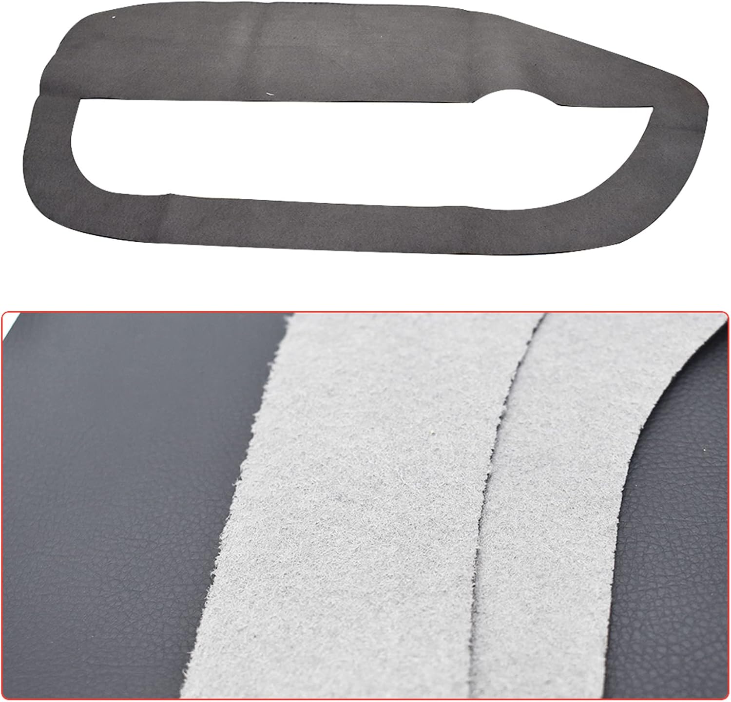 Black Pair Microfiber Leather Door Panel Insert Cards Cover Replacement for Mustang 2005-2009
