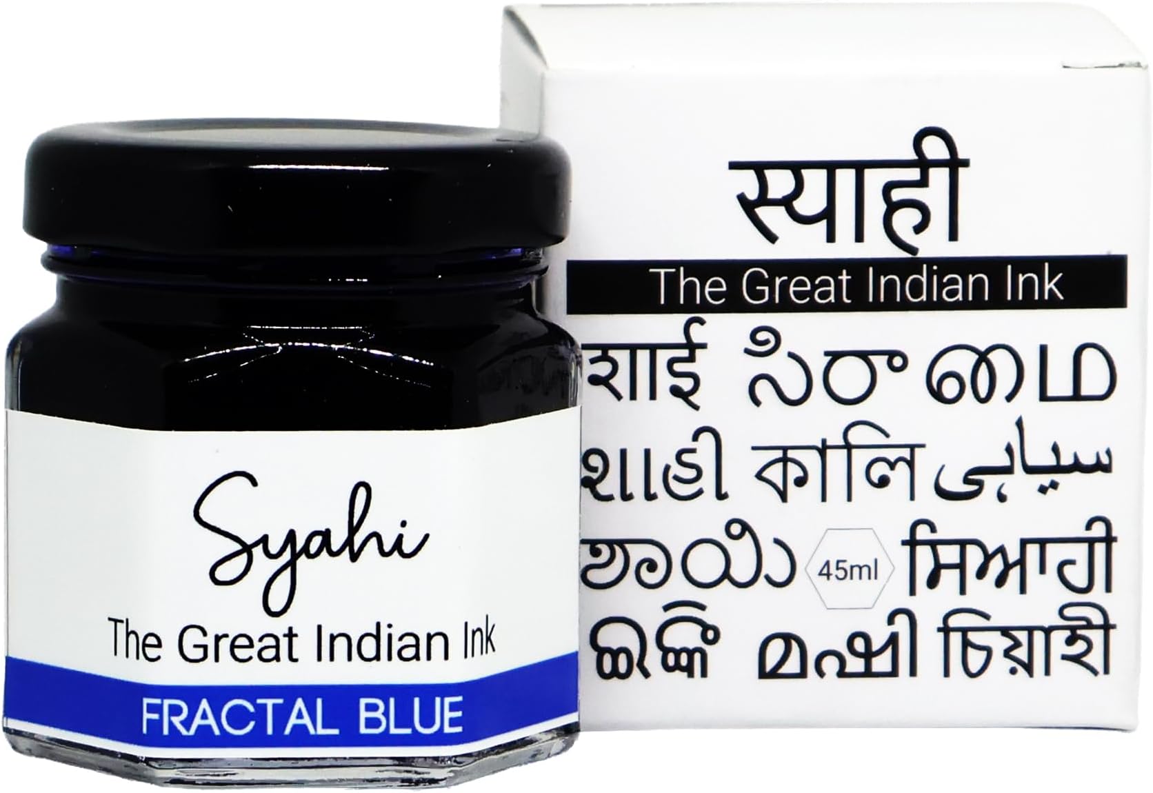 Syahi - The Great Indian Ink (Fractal Blue) Fountain Pen, Calligraphy, Drawing, Doodle