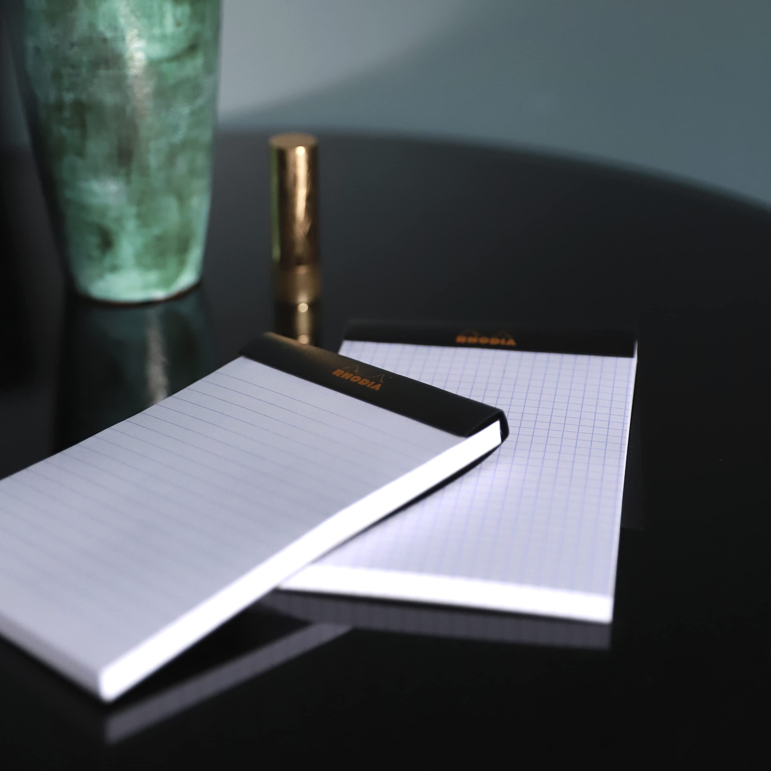 RHODIA 166009C, Stapled Notepad N°16 Black, A5, Lined, 80 Detachable Sheets, White Clairefontaine Paper 80 g/m² - Image 4