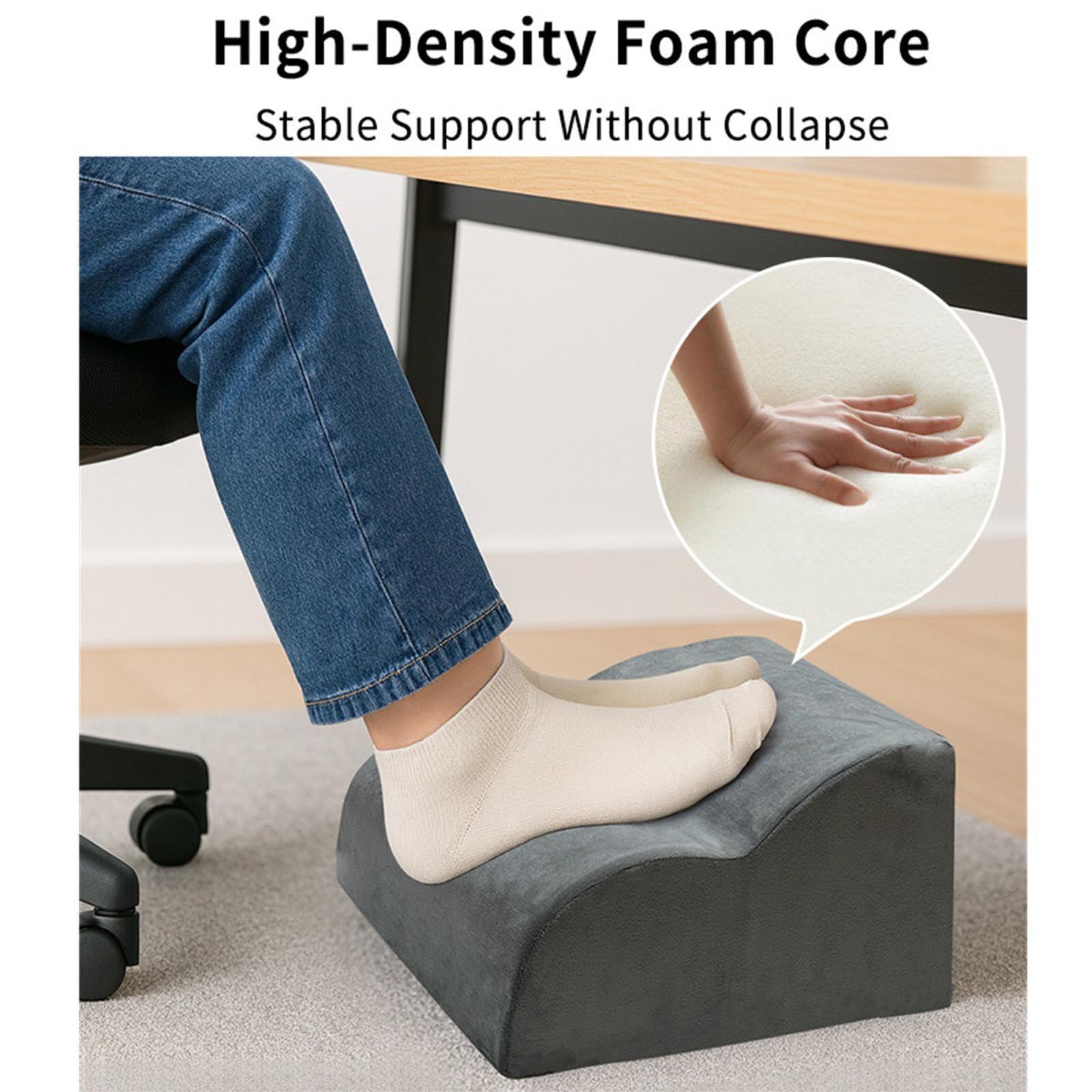 predolo Reposapiés para debajo del escritorio, taburete ergonómico oficina para hombres y mujeres, almohada elevadora piernas, cojín reposapiés para, Negro