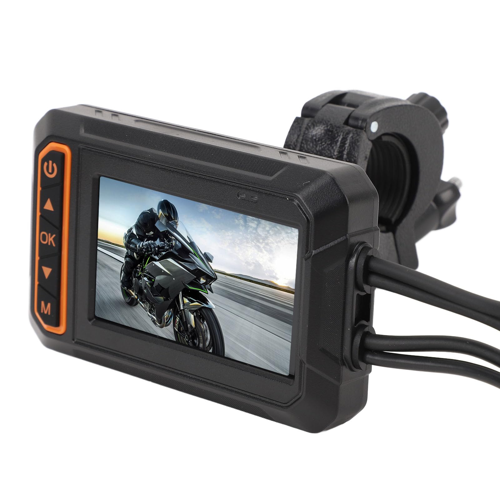 Cámara de Salpicadero de Doble Lente para Motocicleta, Grabadora Resistente Al Agua con Pantalla IPS de 1080P para Deportes de Motor y Ciclismo