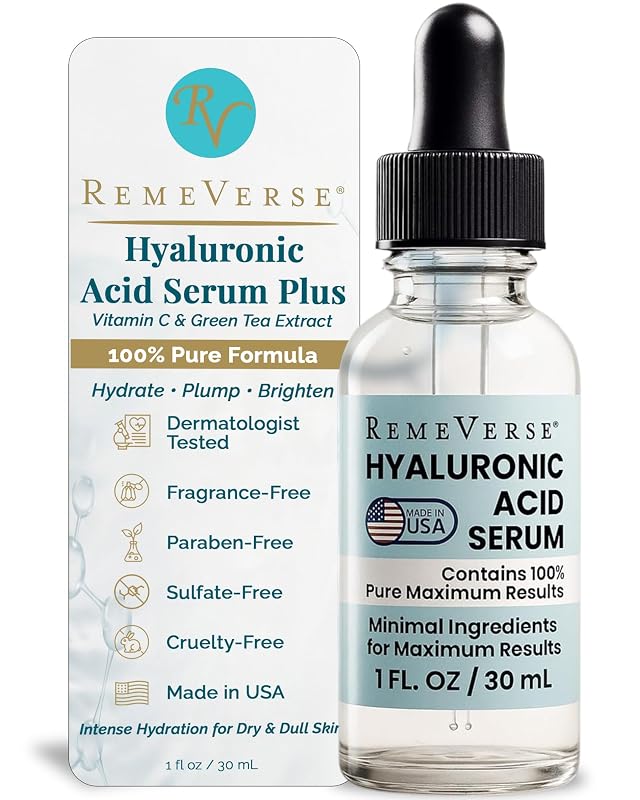 Sérum facial RemeVerse com ácido hialurônico, 30 mL