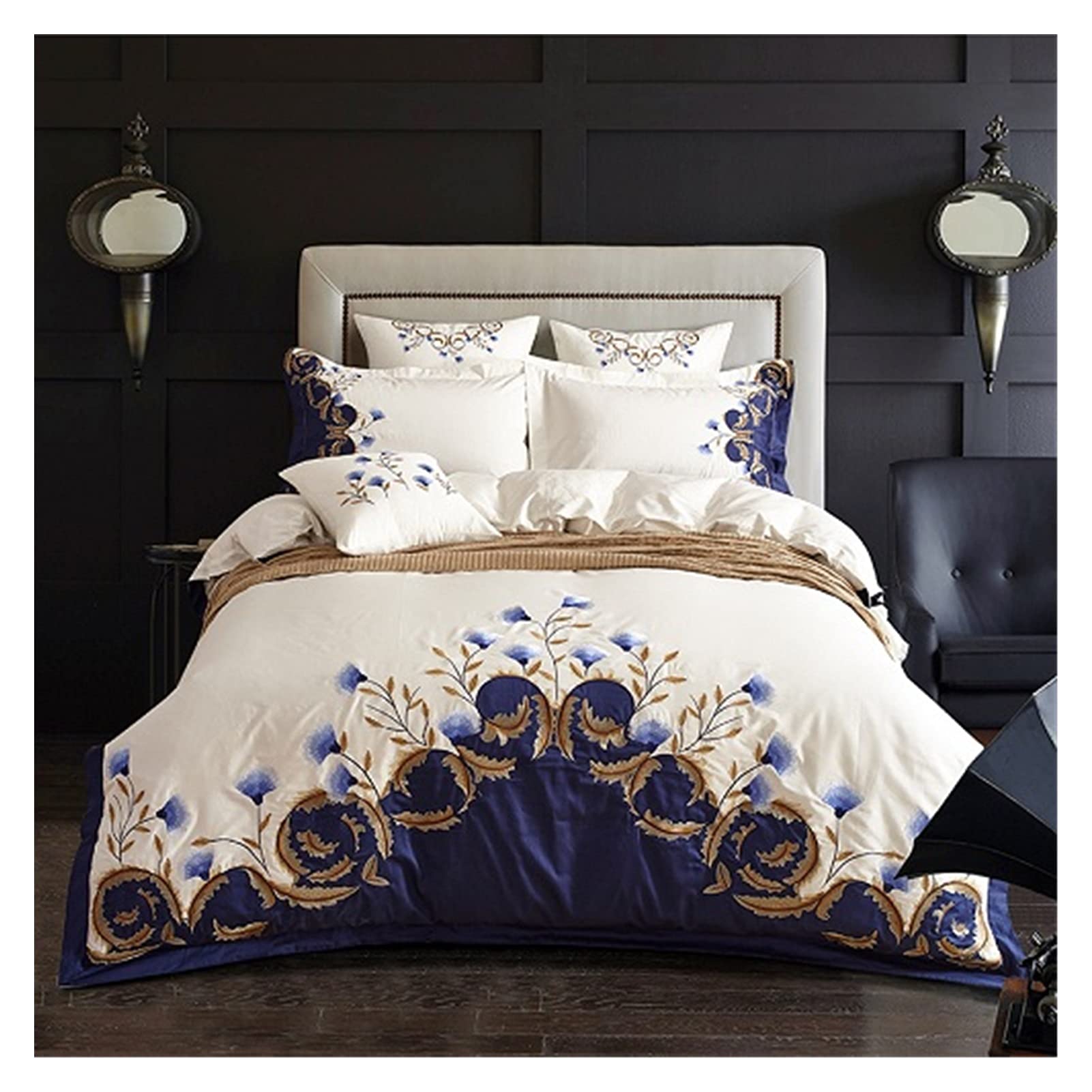 Housse de couette amovible king size coton égyptien contre le froid