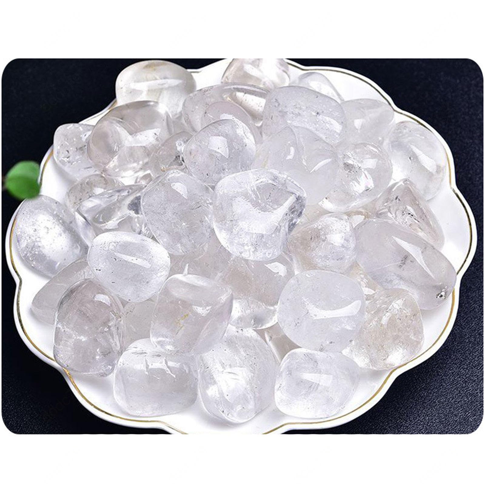 500g Naturales a Granel Cristales Caídos Piedras Rocas - Juego de Cristal Curativo de Piedras de Cuarzo Pulido para Decoración del Hogar, Regalos de Reiki,Clear Quartz-20-30mm