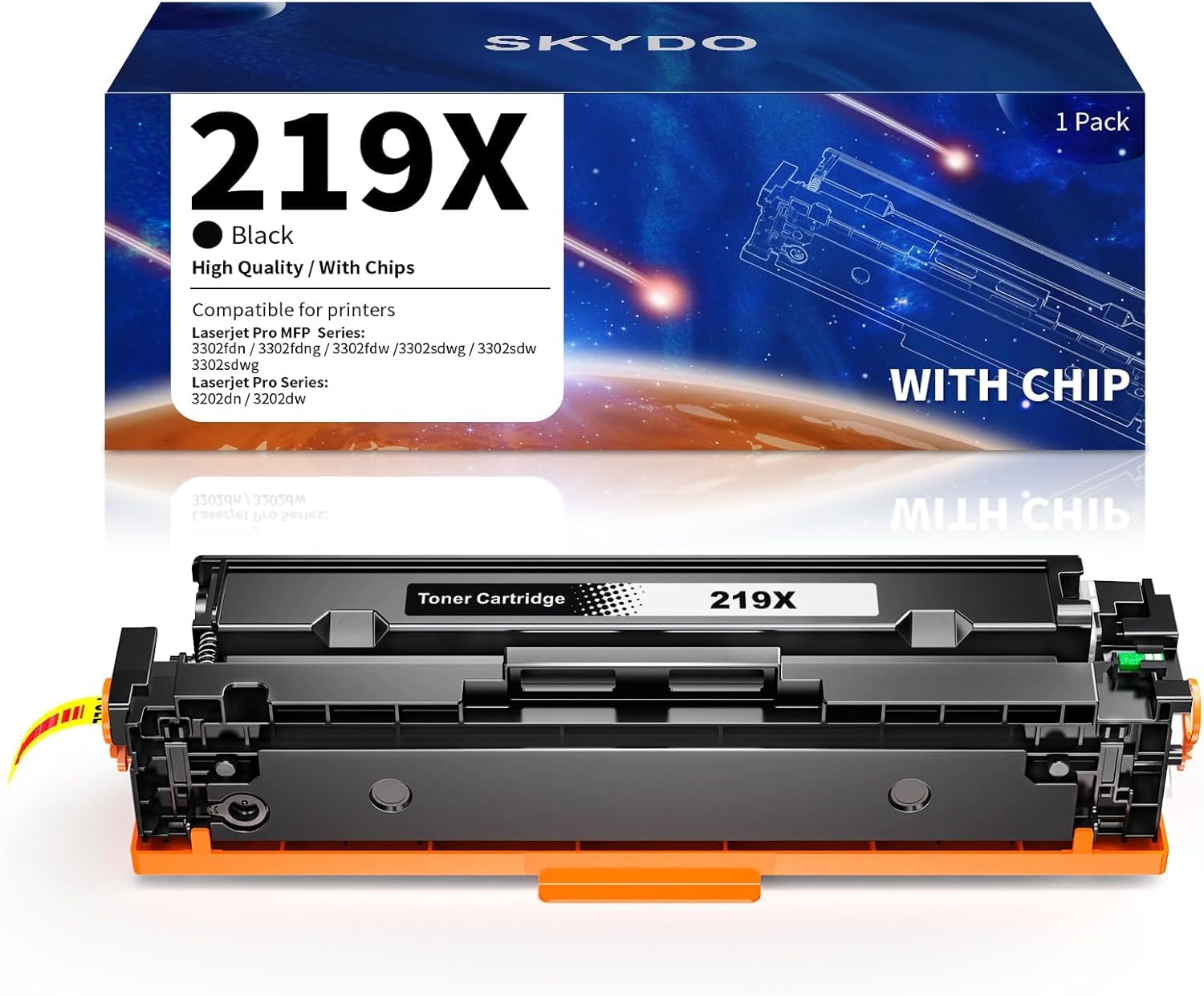 Skydo 219X Toner Schwarz (Mit Chip) Kompatibel für H P 219A 219X Kompatibel für H P LaserJet Pro 3202dn 3202dw Color LaserJet Pro MFP 3302fdn 3302fdng 3302fdw 3302fdwg 3302sdw 3302sdwg